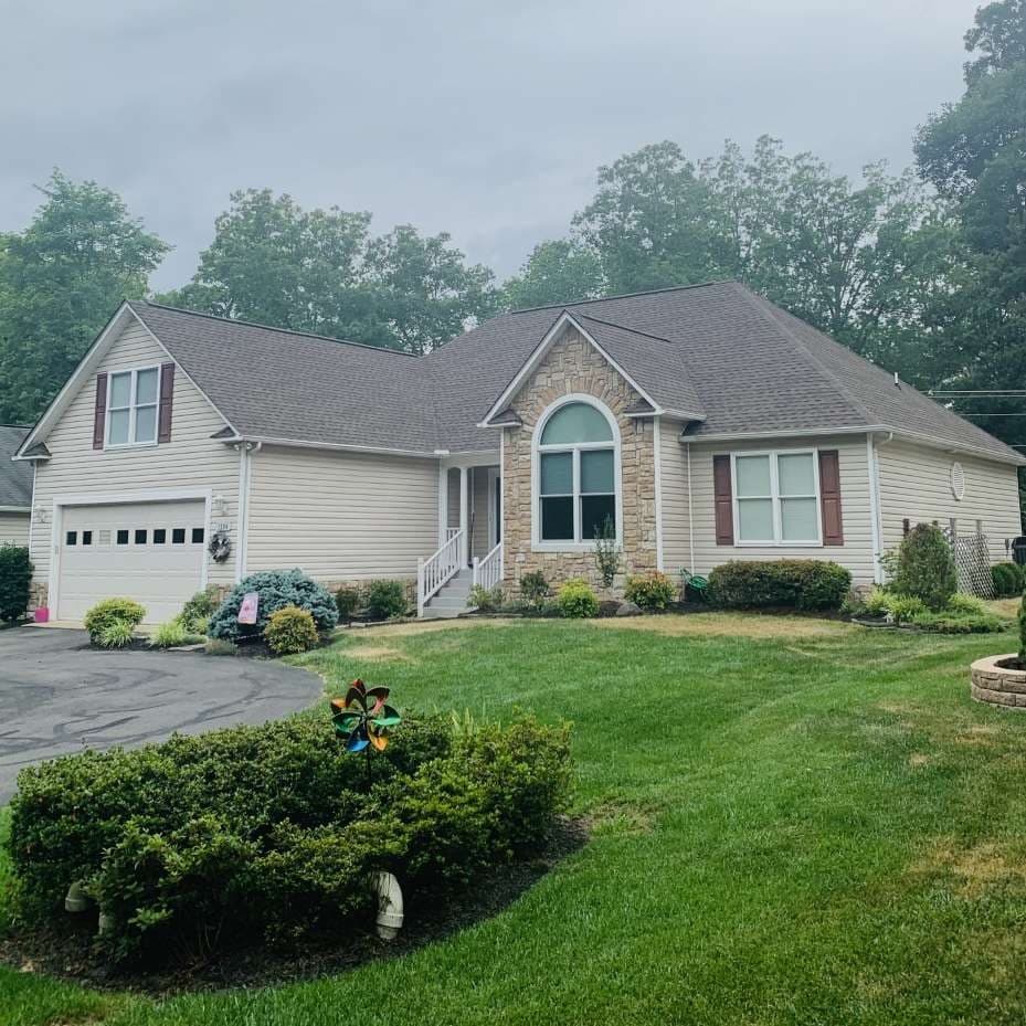 Finished ranch-home roof replacement in the Fredericksburg, VA area